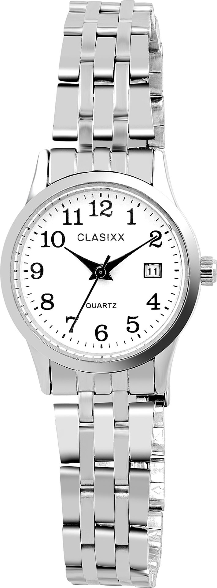 Clasixx Classix Damenuhr mit Gliederarmband, Edelstahl