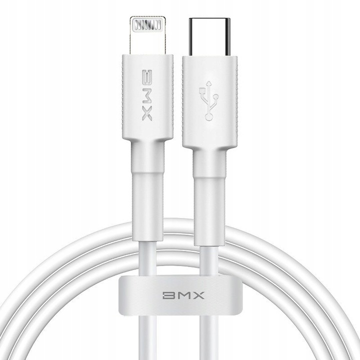 Baseus BMX kábel MFI pre iPhone a AppleiPhone PD USB-C 18W, CATLSW-B02 Fast Charge 1.0|Fast Charge 2.0|Fast Charge 3.0 White