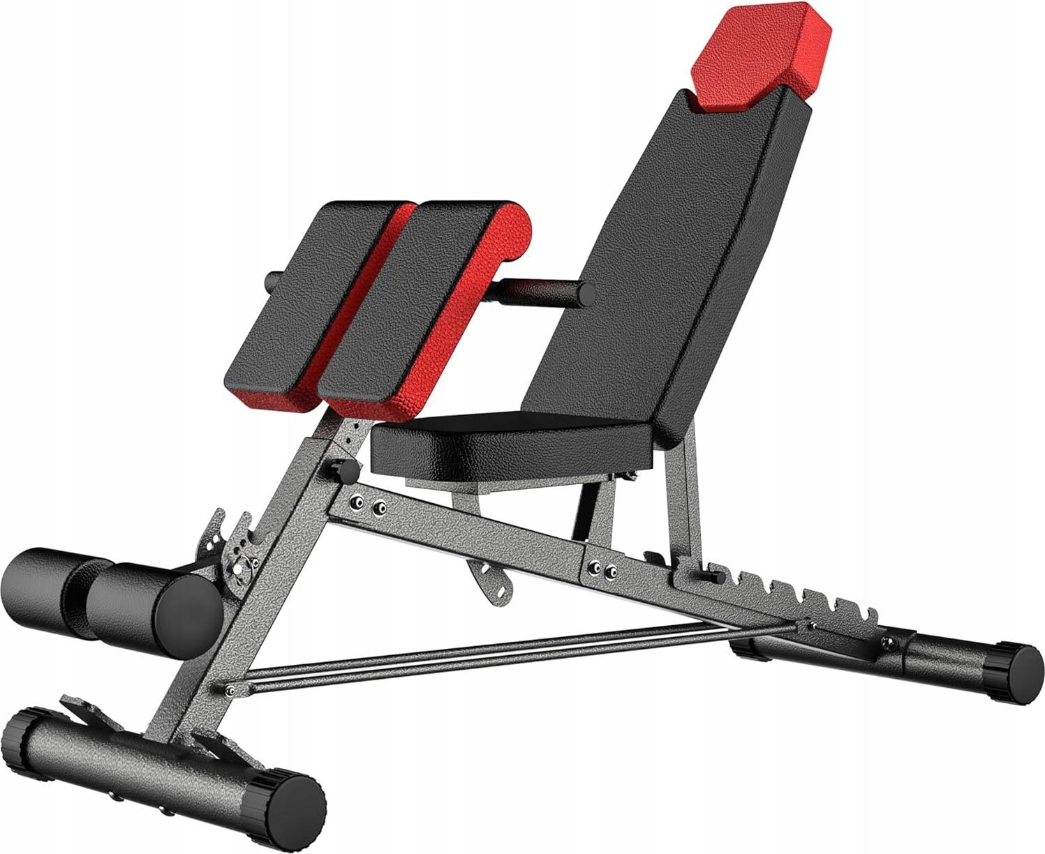 bez marki Feinere Form – Multifunktions-FID-Hantelbank – verstellbare Hyperextensions- und Bauchbank