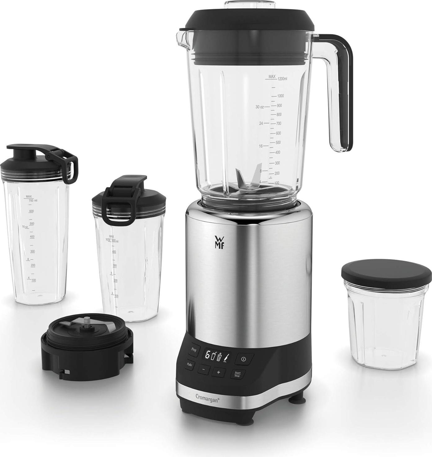 WMF Kult Pro Multifunktionsmixer Hochleistungsmixer, 30.000 U/min, Smoothie Maker, Standmixer, Ice-Crush Funktion, 4 Mixbehälter inkl. ToGo-Verschluss 0416530011