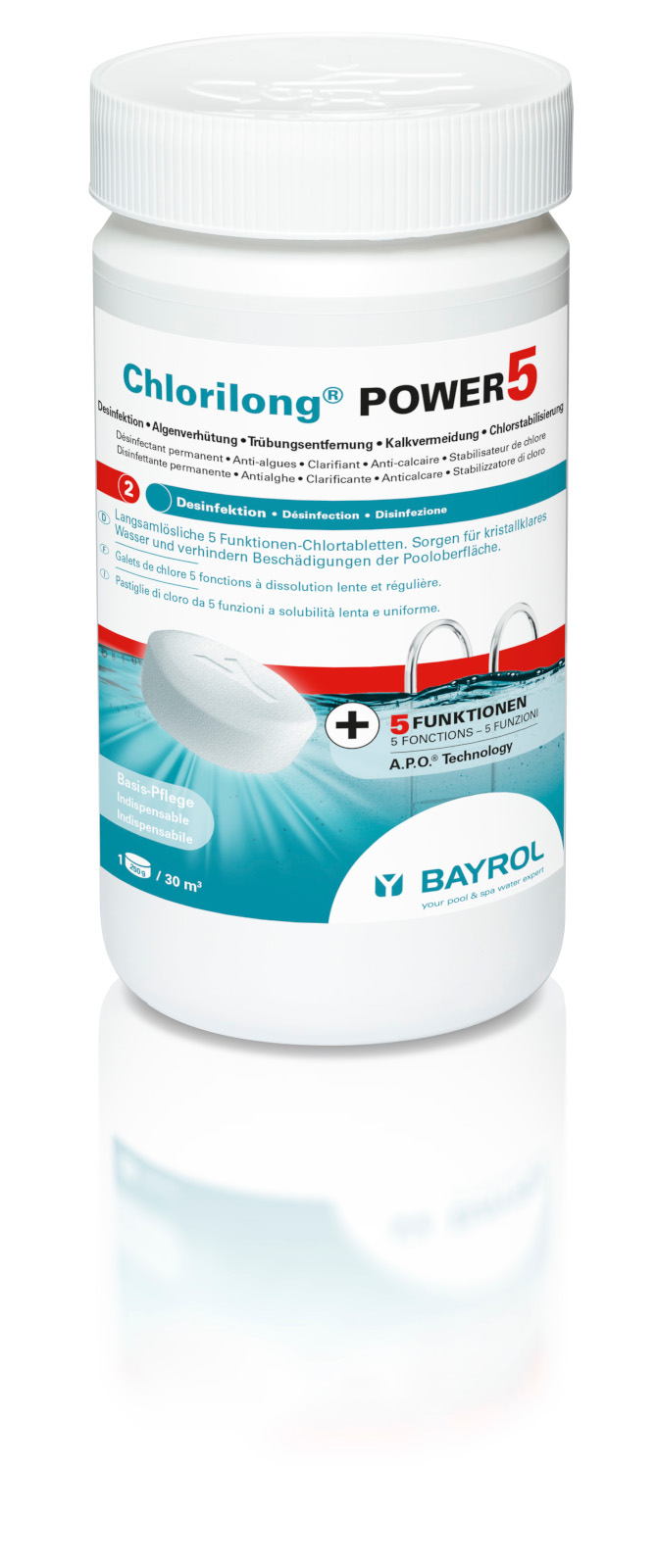 Bayrol Chlorilong® Power 5 1,25kg - 5-Funktionen-Chlortabletten für die Dauerdesinfektion 7128 1199256