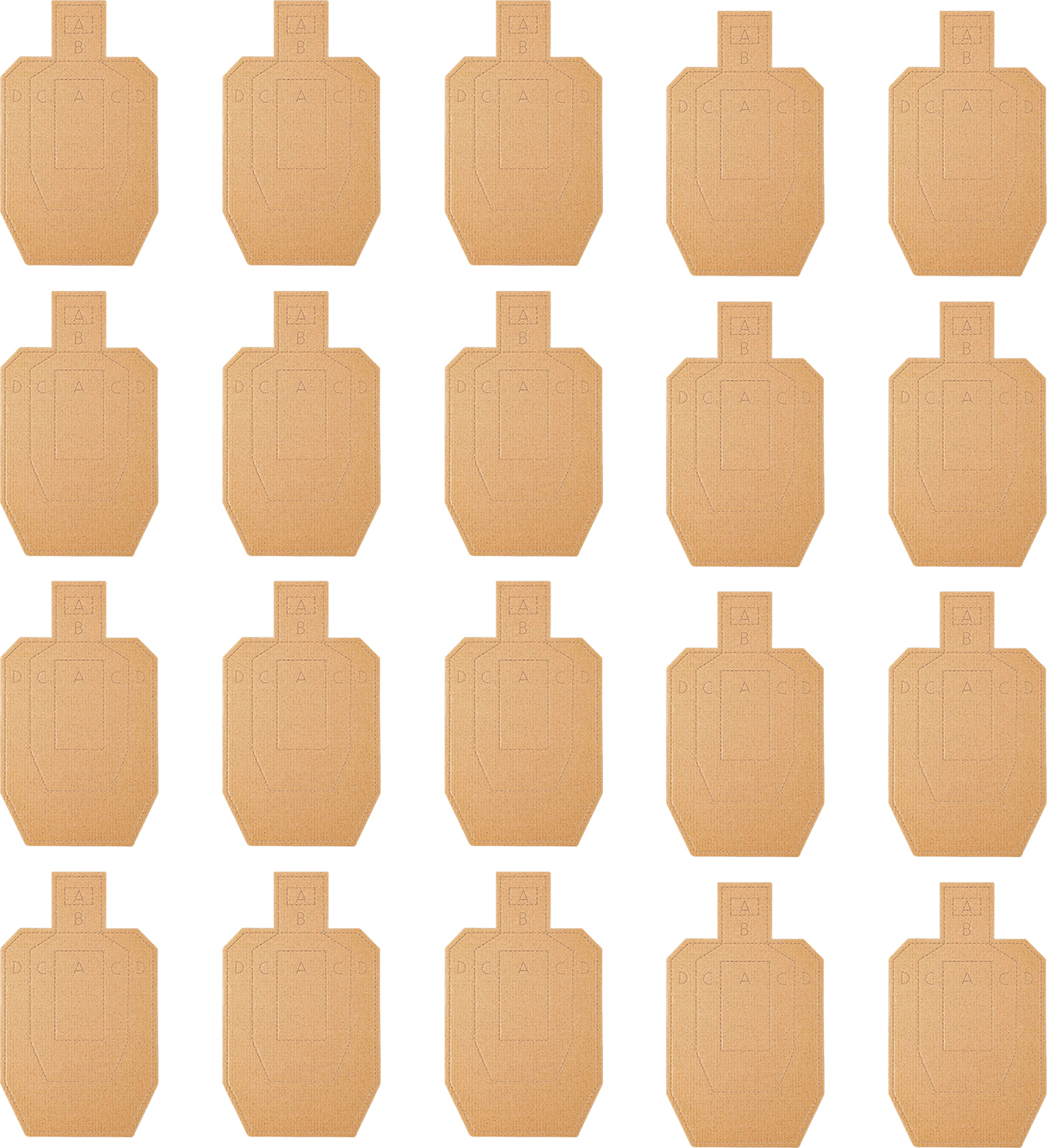 Bremen 20 Stück Kartonziele Papierziele Realistische menschliche Silhouettenziele Recycelbare Trainingszielrollen zum Üben 4209038