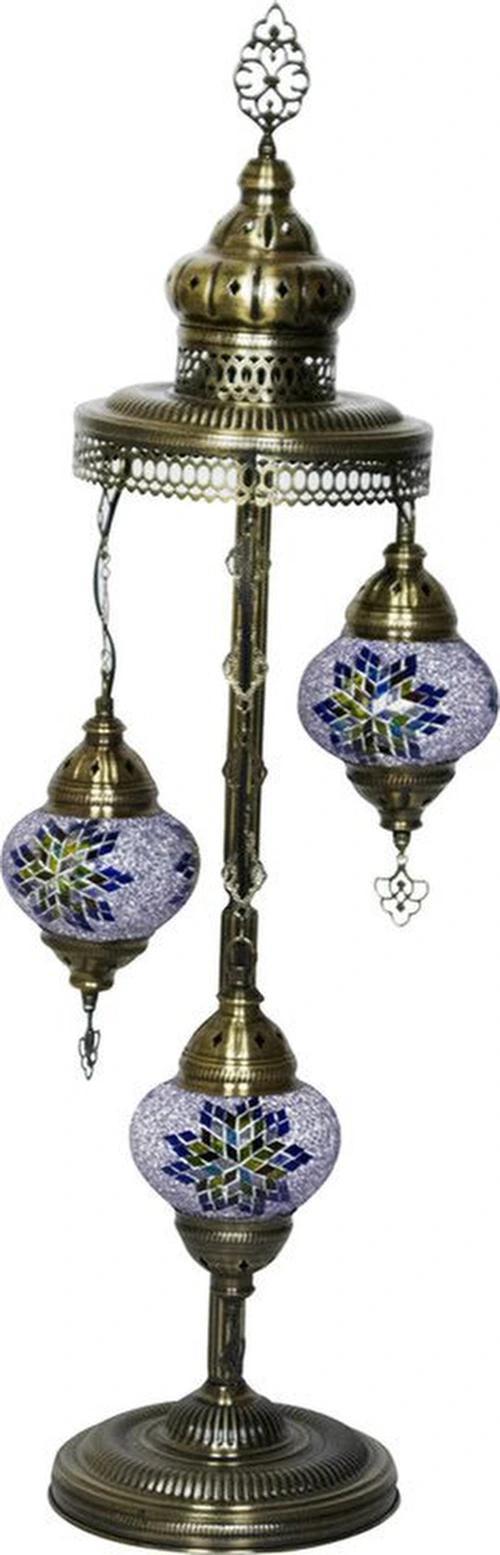 Halay Oosterse Mosaik Vloerlamp in Lila - Höhe 94 cm - Durchmesser der Kugel 13,5 cm - E14 Fassung