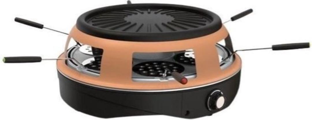 3-in-1-Pizza-Party - FAGOR - FGAP120 - 1200 W - Pizza, Raclette, Grill