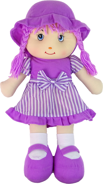 IMPORT LEANTOYS Stoffpuppe Huggable Lila Gestreift 50 cm