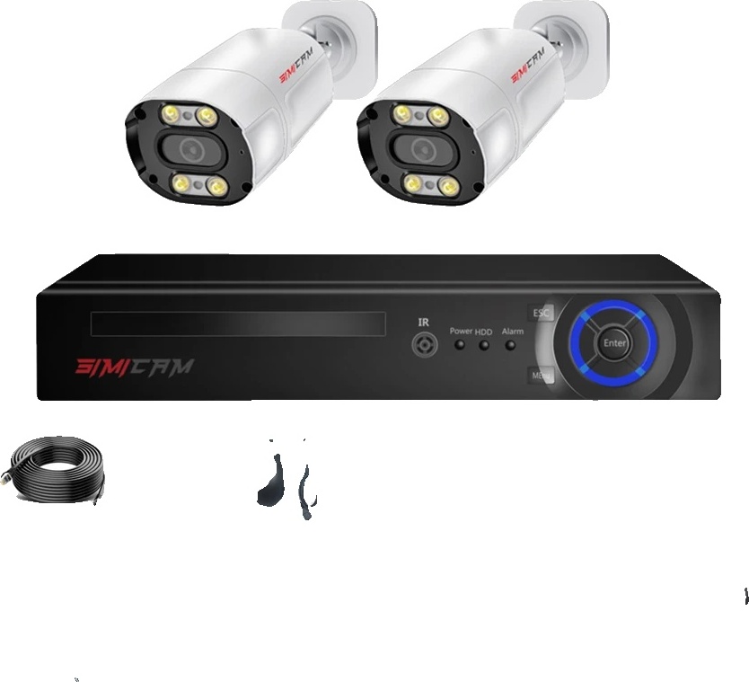 kamerový systém 4K POE, AI detekcia tváre, obojsmerný zvuk, 8CH 2ks 4K, 1T