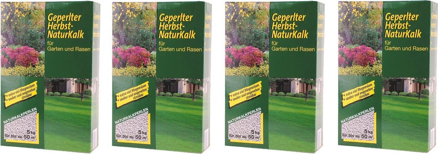 Grüner Jan Geperlter Herbst Naturkalk 4x 5kg Kalk Garten Gartenpflege Rasenpflege Dünger 00e64 x4