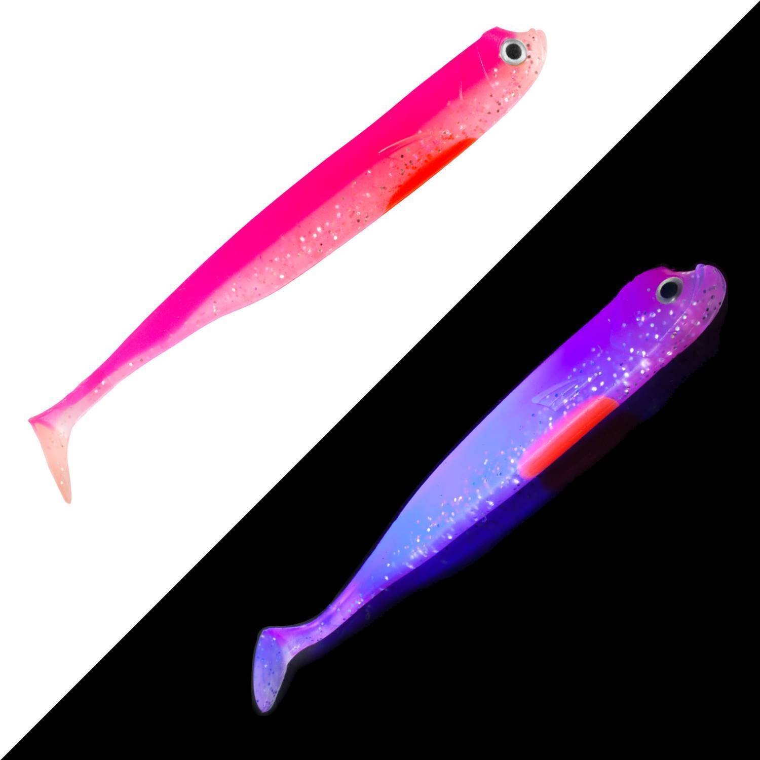Roy Fisher´s Roy Fishers Der Zander Gummifisch, 12cm - UV Pink - 10g - 5 Stück 04-2531207