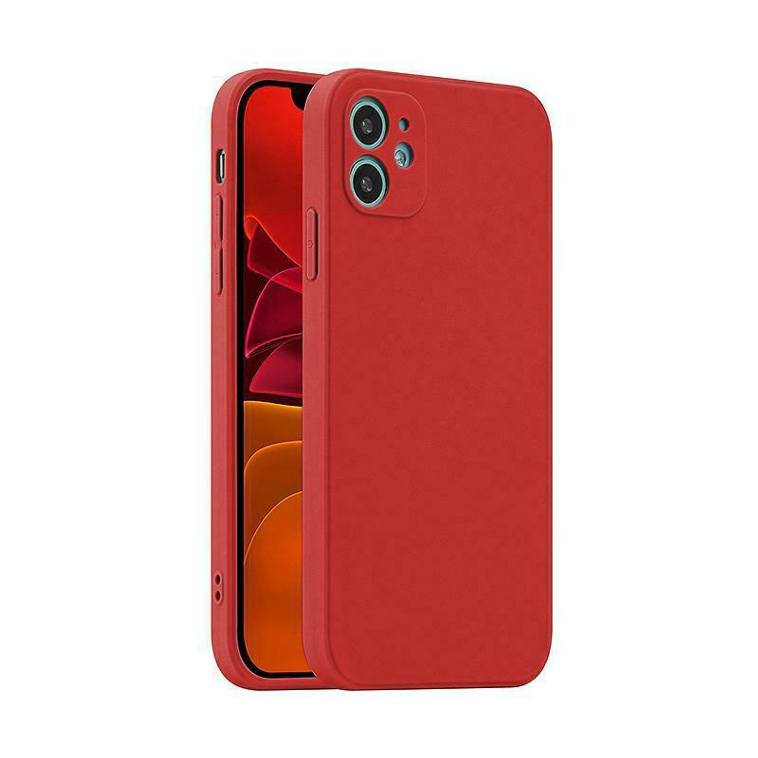 Ochranné puzdro na mobilný telefón iPhone 14 Pro Max Plus Cover Cases Matt Silicone Thin, pre mobilný telefón:Samsung Galaxy M53, farba:červená