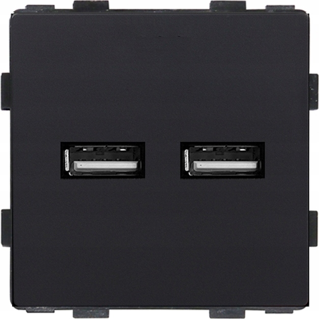 Steckplatzmodul schwarz USB 2x 3A RTX SH-System