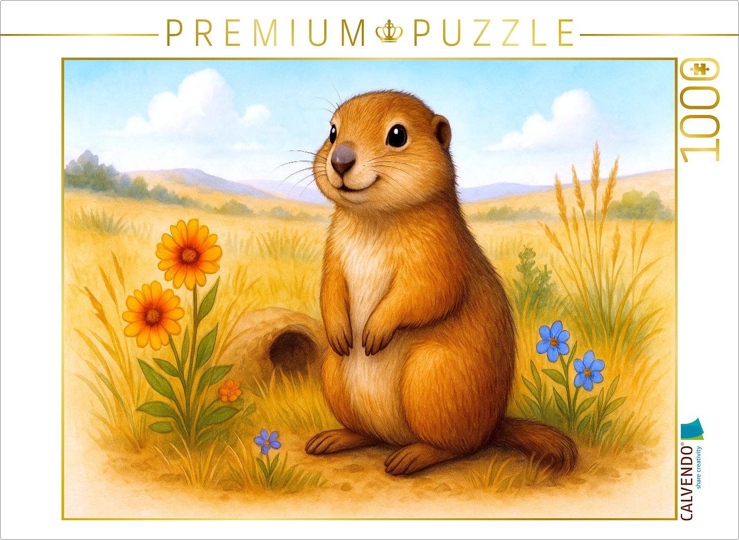 CALVENDO Puzzle Präriehund | 1000 Teile Lege-Größe 64x48cm Foto-Puzzle für glückliche Stunden