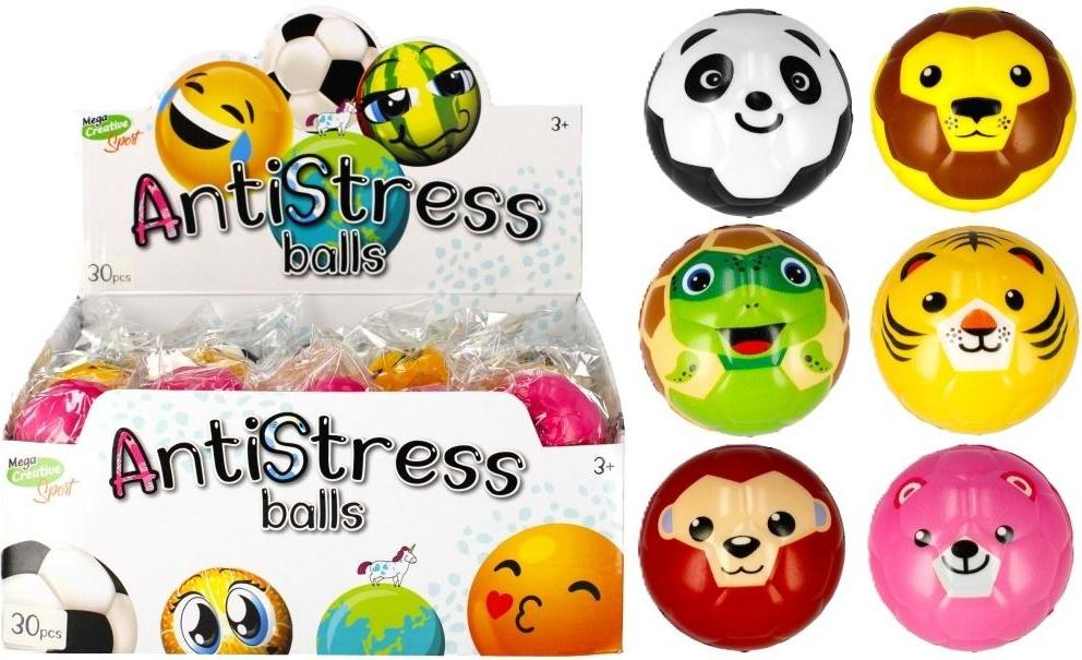 Mega Creative Anti -Stress -Ball 6 cm Tier Mega Creative 489540 P30 Mixpreis für 1 PCs