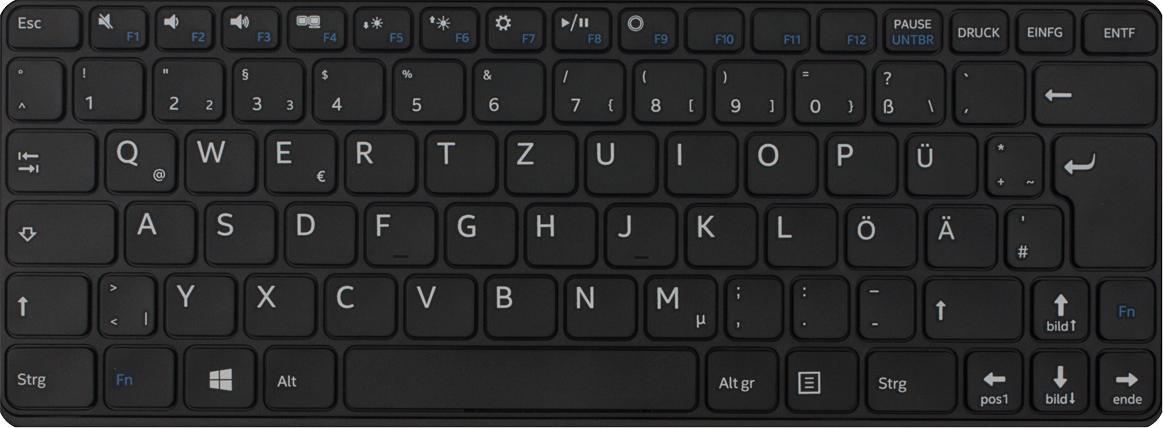 scieneo Tastatur deutsch für scieneo.amplio V deutsches Tastenlayout zum Einkleben+Verschrauben SC Z TAST DT AMP5