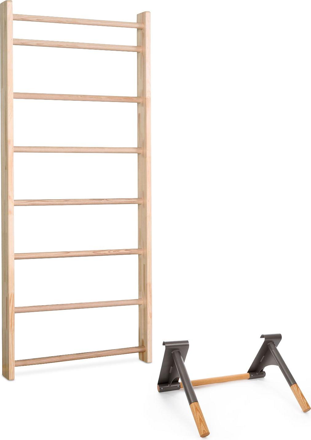 Sport-Thieme Sprossenwand mit Klimmzug-Dip-Stange, Sprossenwand 210x80 cm