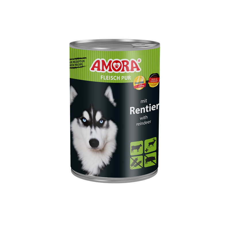 BTG Beteiligungs GmbH AMORA Dog Fleisch Pur mit Rentier 400g