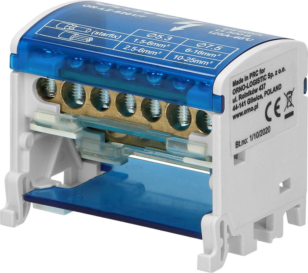 Orno LZ-8201/7 Block de Verteilung 2 Reihen 7 Drähte Block de Anschlussklemmen de Verteilung OR-LZ-8201/7