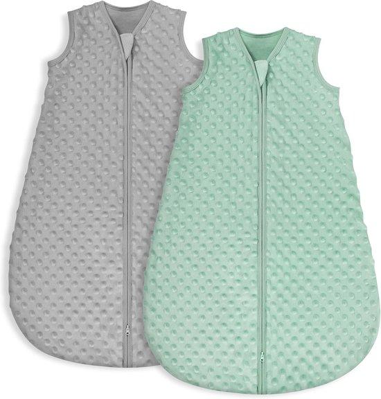 Famanu Babyschlafsäcke Set aus 2, 1,5 TOG, für 12-18 Monate, Grau und Grün