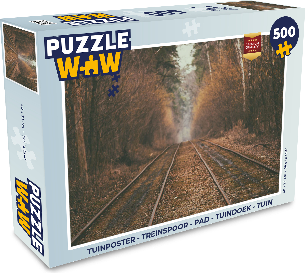 MuchoWow® Puzzle 500 Teile Bahnstrecke - Weg - Wald - Baum - 500 Teile - Kinder - Selberbauen - Puzzlespiele 137|891443120