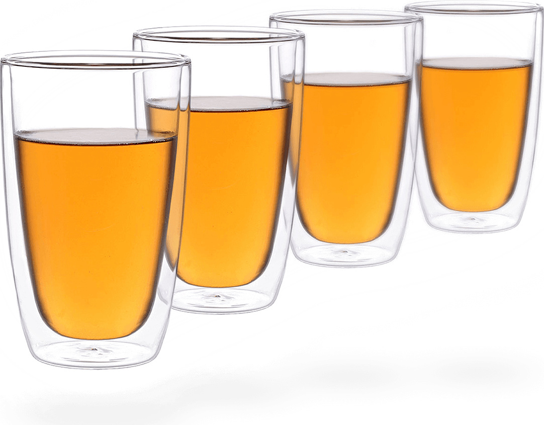 4 Japanische Sake-Gläser / Tee-Gläser, 7,2 Cm - Hitzebeständige Mini-Trinkbecher Im Set
