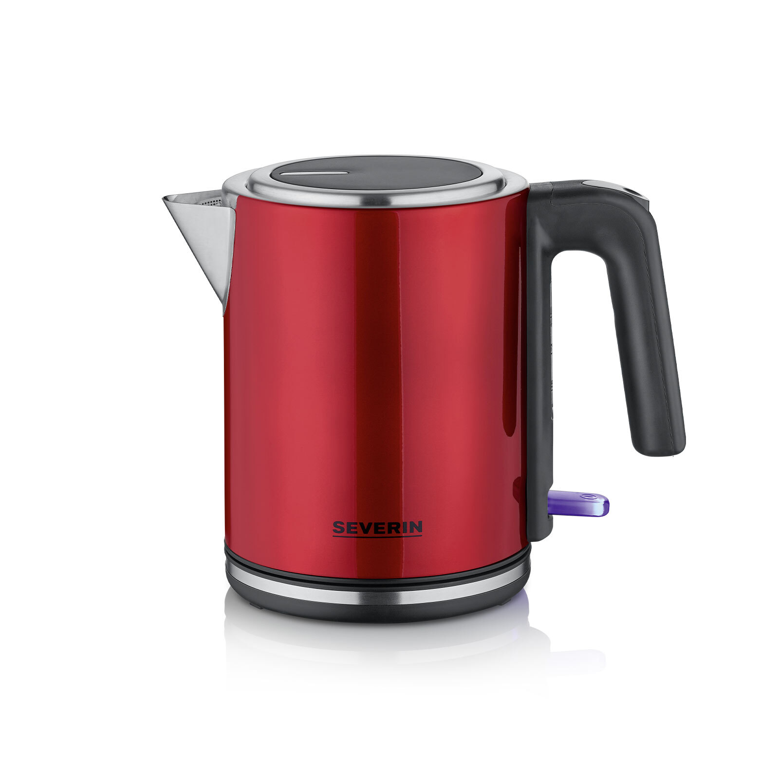 SEVERIN Bollitore Elettrico WK 9555, Acciaio Inox, 1.7L, 2400W, Senza BPA, Apertura Coperchio XXL, Indicatore Livello Acqua, Base Girevole 360°
