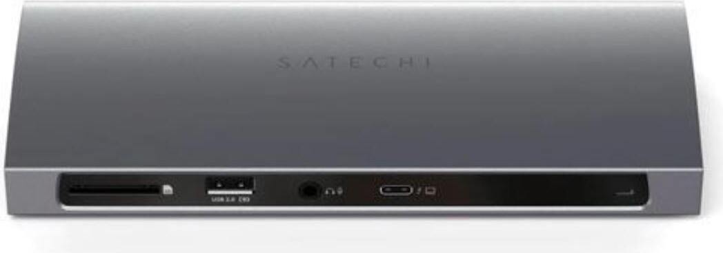 Satechi Thunderbolt 4 Dock EU – Ausgestattet mit Thunderbolt 4-Technologie – Unterstützt zwei externe 4K Monitore – Enthält Gigabit Ethernet und UHS-II SD-Kartenleser 54695978139983