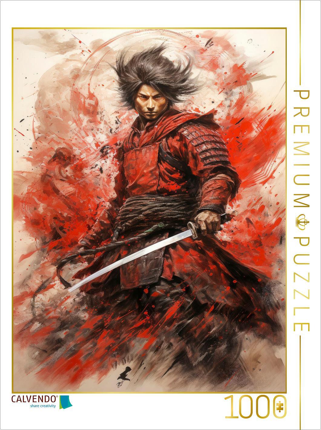 CALVENDO Puzzle Der siegreiche Samurai | 1000 Teile Lege-Größe 64x48cm Foto-Puzzle für glückliche Stunden