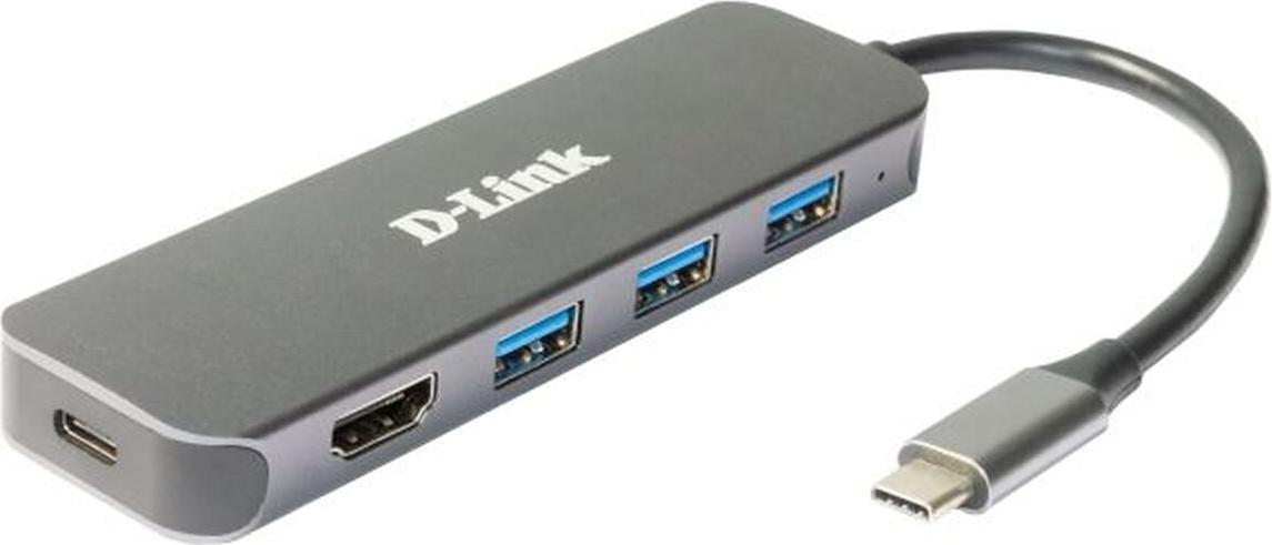 Rozbočovač USB D-Link DUB-2333 Gris 60 W
