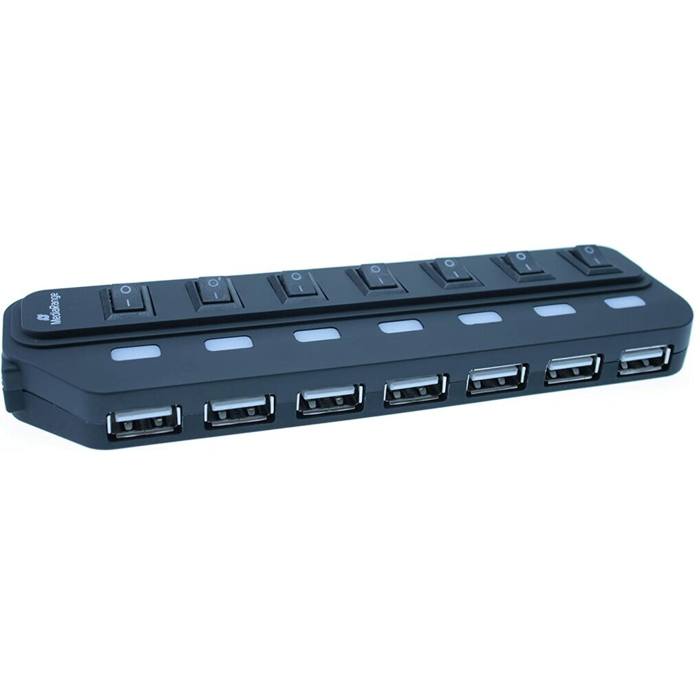 MediaRange USB-HUB 7-Port USB 2.0 extern schwarz