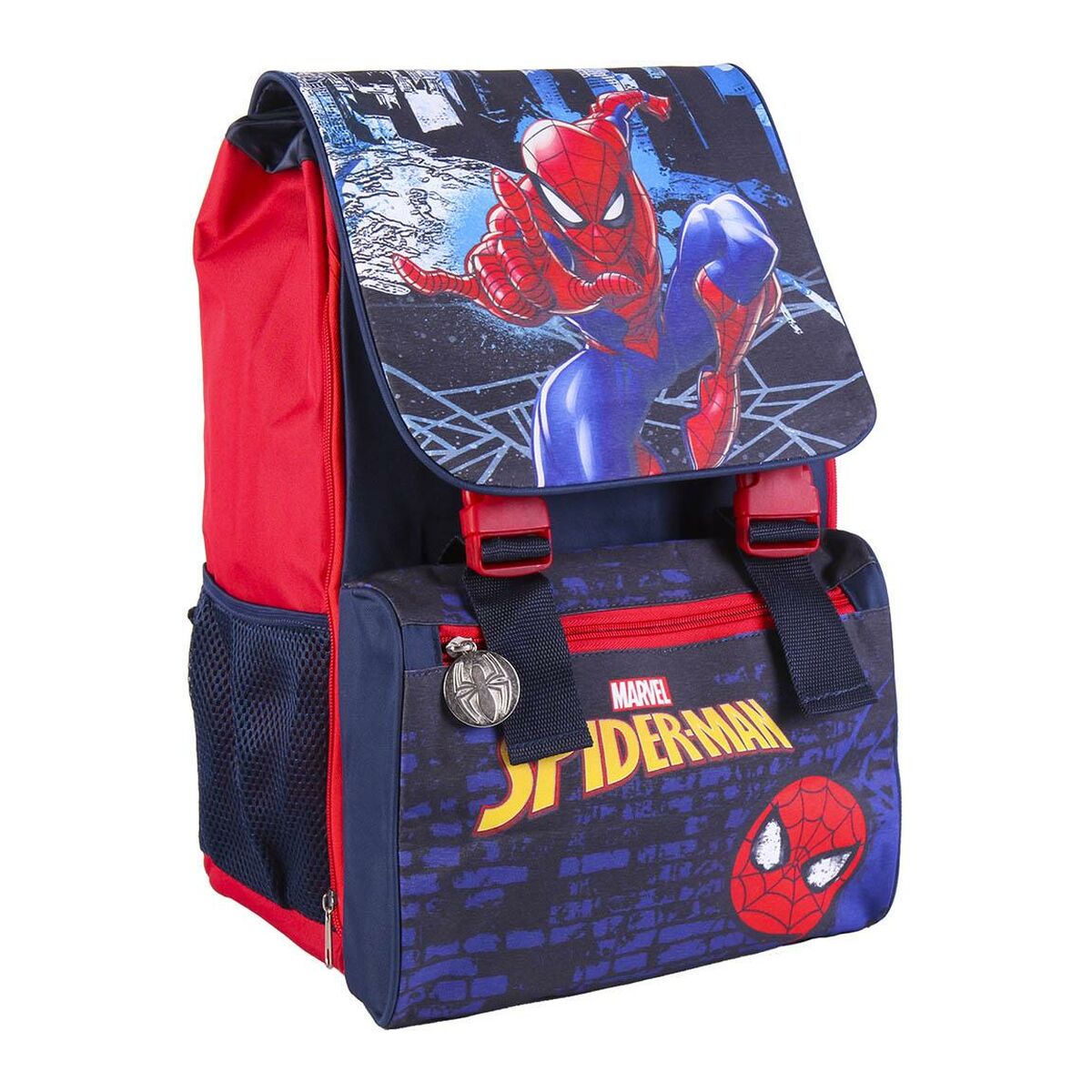 Set Zaino E Borsa Pranzo Marvel Spider-Man Per Ragazzi – Tela Multicolore - Foto 2