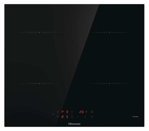 Hisense HI6401BSCE, Čierna, Vstavaný, 60 cm, Indukčná varná doska so zónami, Sklokeramická, 4 zone(s)