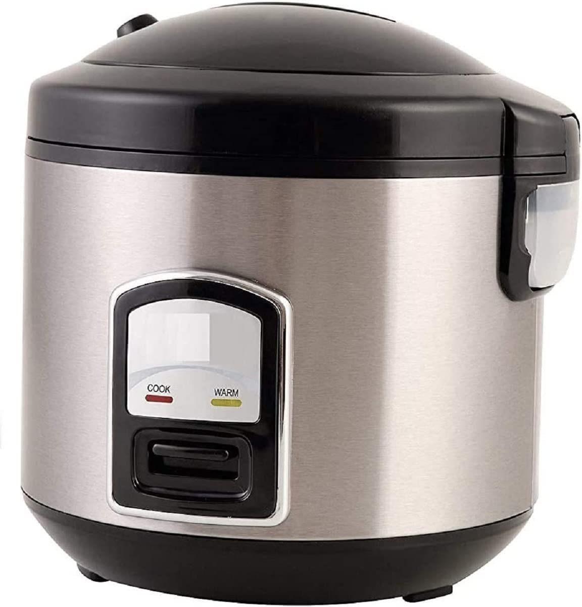 JUNG Reiskocher Reisgarer 3in1, Reistopf alle Reisarten, Reiskocher elektrisch 1,2L, 400,00 W, Dampfgarer, Cooker, Steamer, Dämpfer, Risottokocher