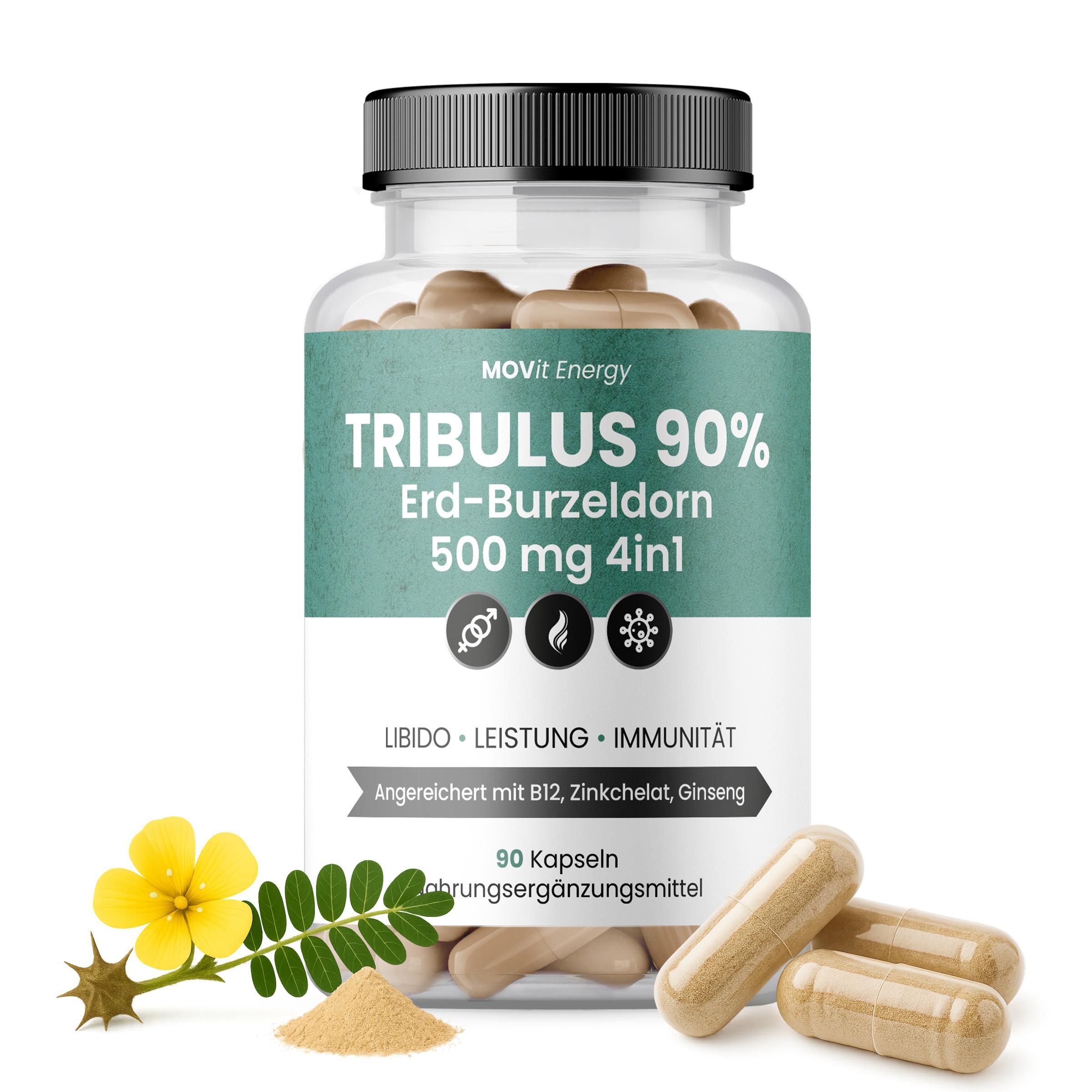 MOVit Energy MOVit TRIBULUS 90% Erd-Burzeldorn 500 mg 4in1, 90 Kapseln