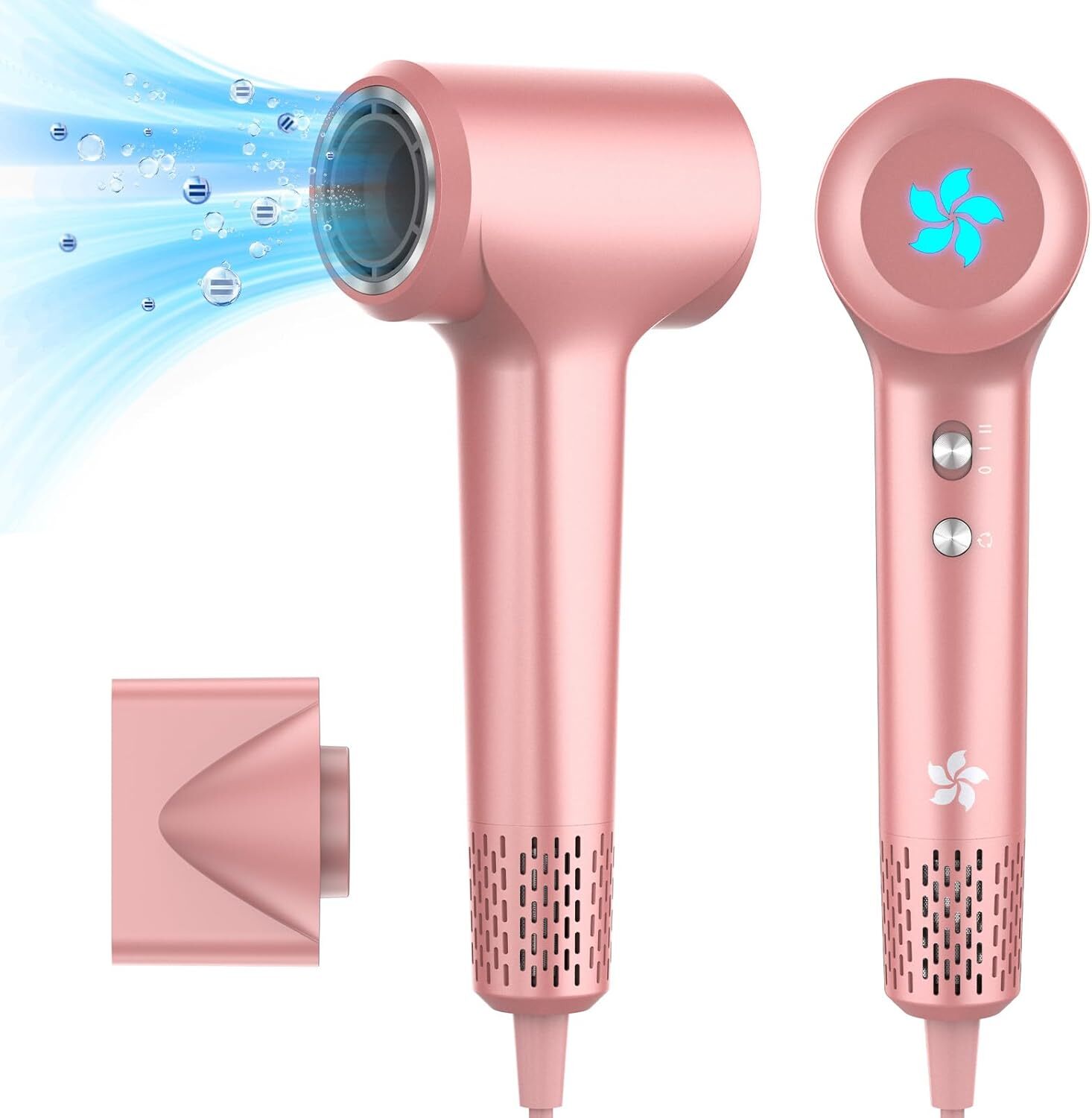 HZD Ionen-Haartrockner, 400 Millionen Plasma-Haartrockner, 110.000 U / min, bürstenloser Motor, schnell trocknender Haartrockner, 57 dB geräuscharmer