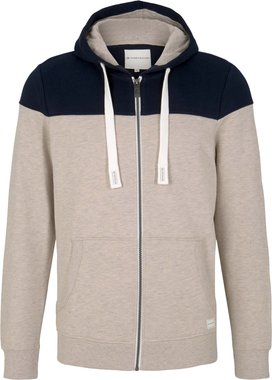 Felpa Con Zip Tom Tailor Uomo - Colorblock, Tasca Laterale, Vestibilità Normale - Foto 5