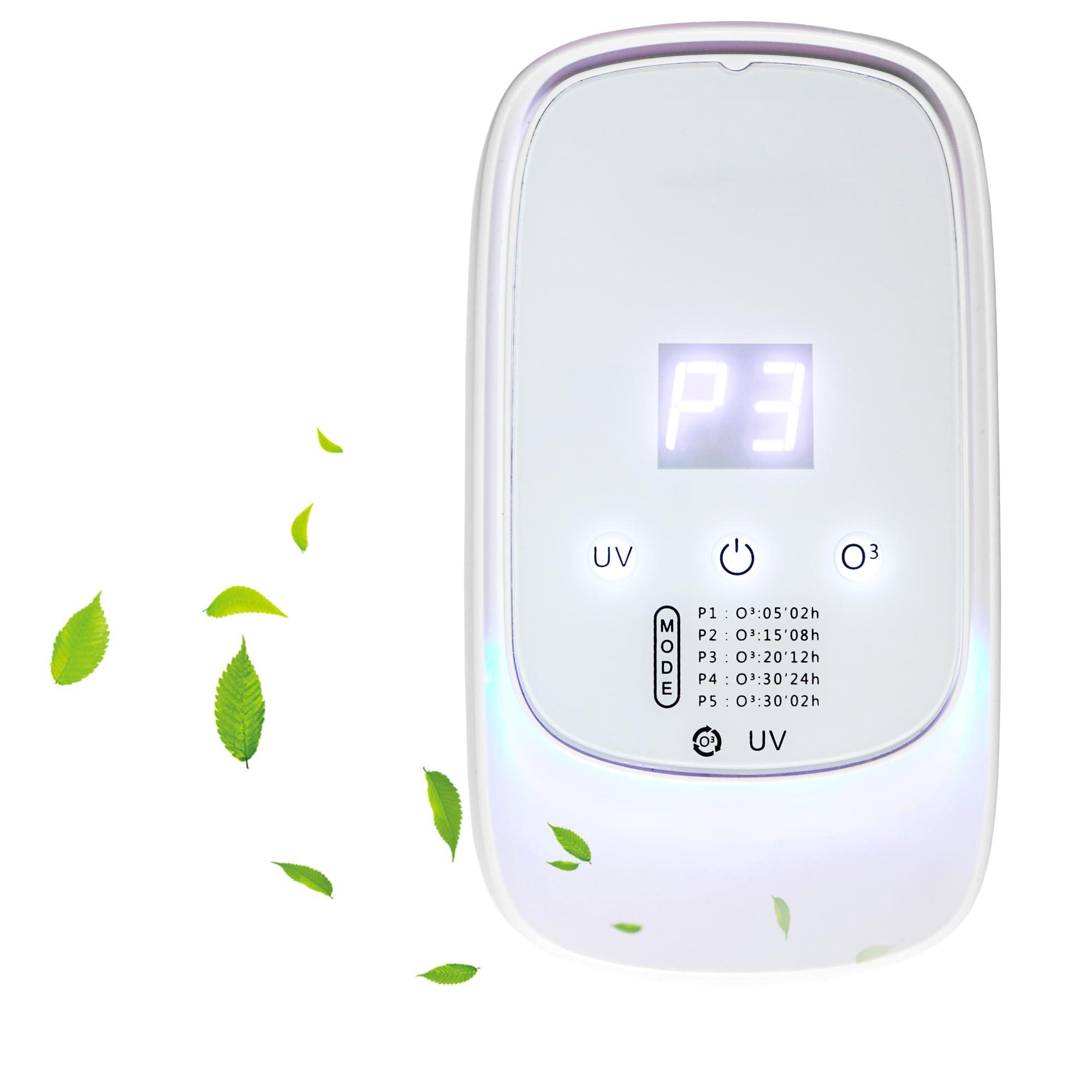 kuny Luftreiniger mit Ozon, UV Dedesinfektion mit Duftbox, Geruchsneutralisierer für Räume, Gerüche Neutralisieren für Zimmer Küchen, Badezimmer