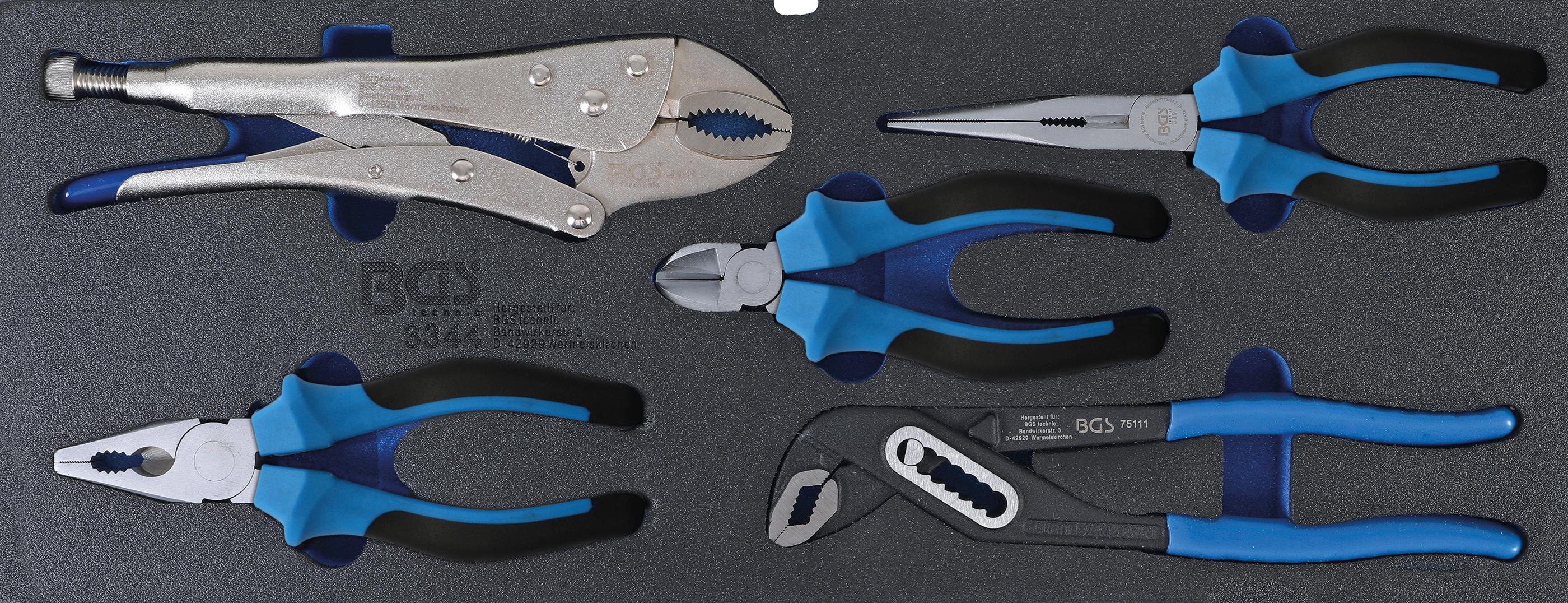 BGS technic BGS 3344 Schaumeinlage für Art. 3312: Zangensatz, 5-tlg.