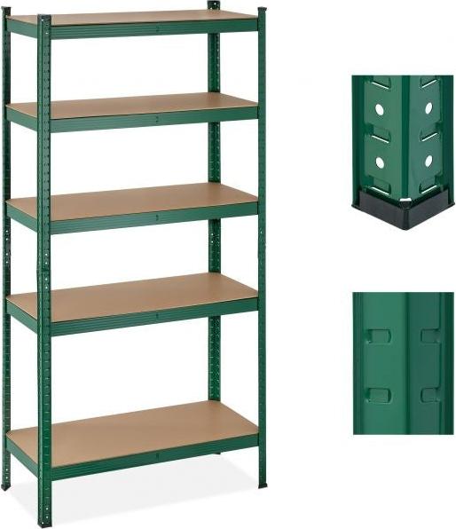 Northix Grünes stabiles Regal mit 5 Ebenen