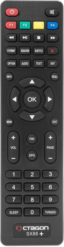 Fernbedienung Original für Octagon SX88 SX88+ Receiver Schwarz SX88FB