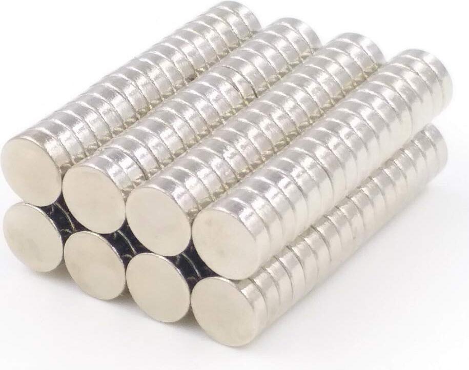Magneti Al Neodimio 8 X 4 X 1 Mm N38 In Blocco - 100 Pezzi