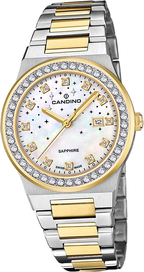 Dámske hodinky Candino z nehrdzavejúcej ocele strieborno-zlaté Náramkové hodinky Candino Elegance D2UC4750/1