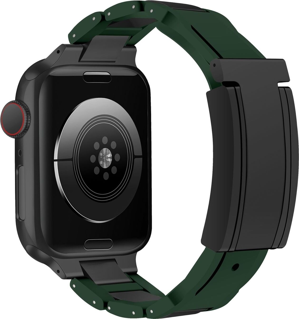 Pre Apple Watch Series 10 42mm / 9 8 7 41 / 6 SE 5 4 40mm Design Magnetická pracka z nehrdzavejúcej ocele Zelená / čierna