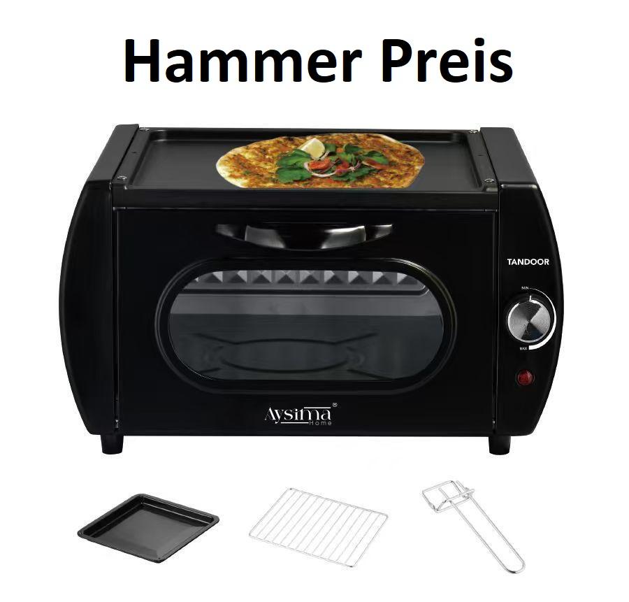 Eurostock Tandoor Ofen Oven Pizza Chapati Roti Lahmacun Manakish Naan Brot Maker Elektro Tandoori Küche 2100 Watt
