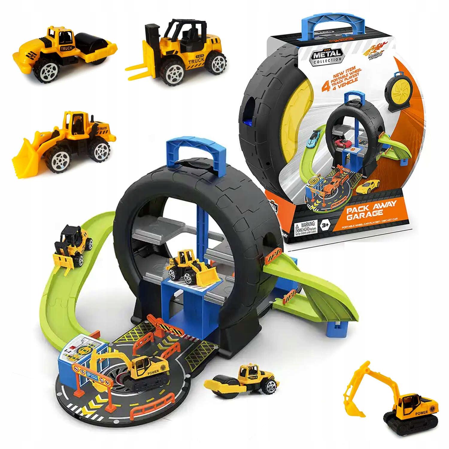 Pan i Pani Gadżet RE-1288 Parkhaus mit 4 Autos Spielzeug