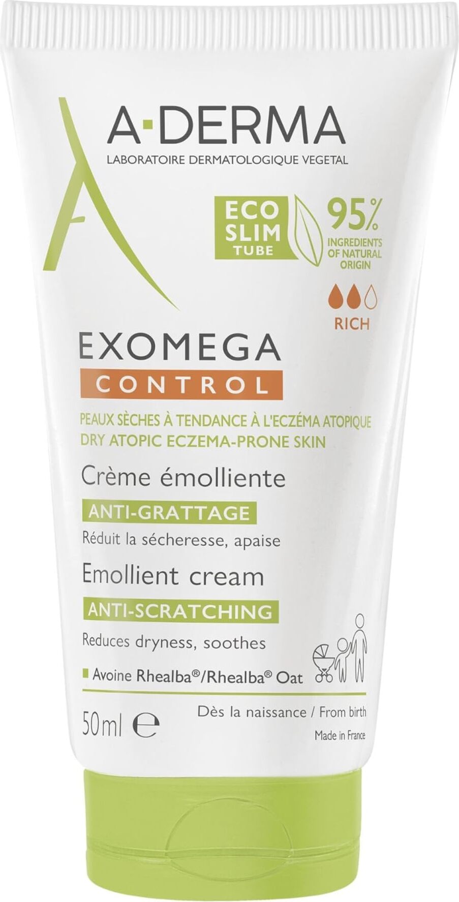 A-Derma Exomega Control Emollient Cream A-Derma Exomega Control Emollient Anti-Scratch Creme 50ml