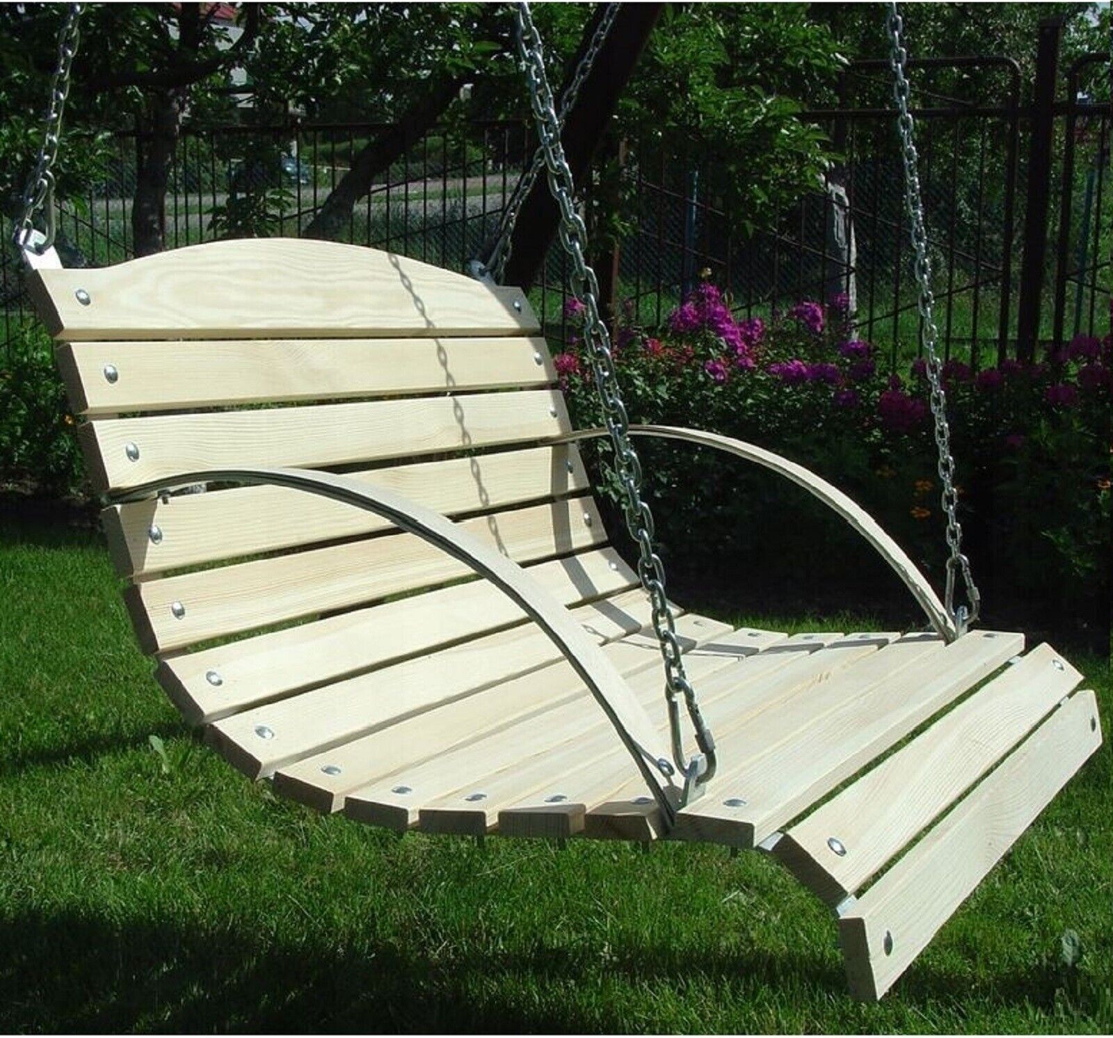 QLS Hollywoodschaukel Sitzbank für Gartenschaukel Schaukelbank 90cm Holzschaukel 10908 000-10908-000