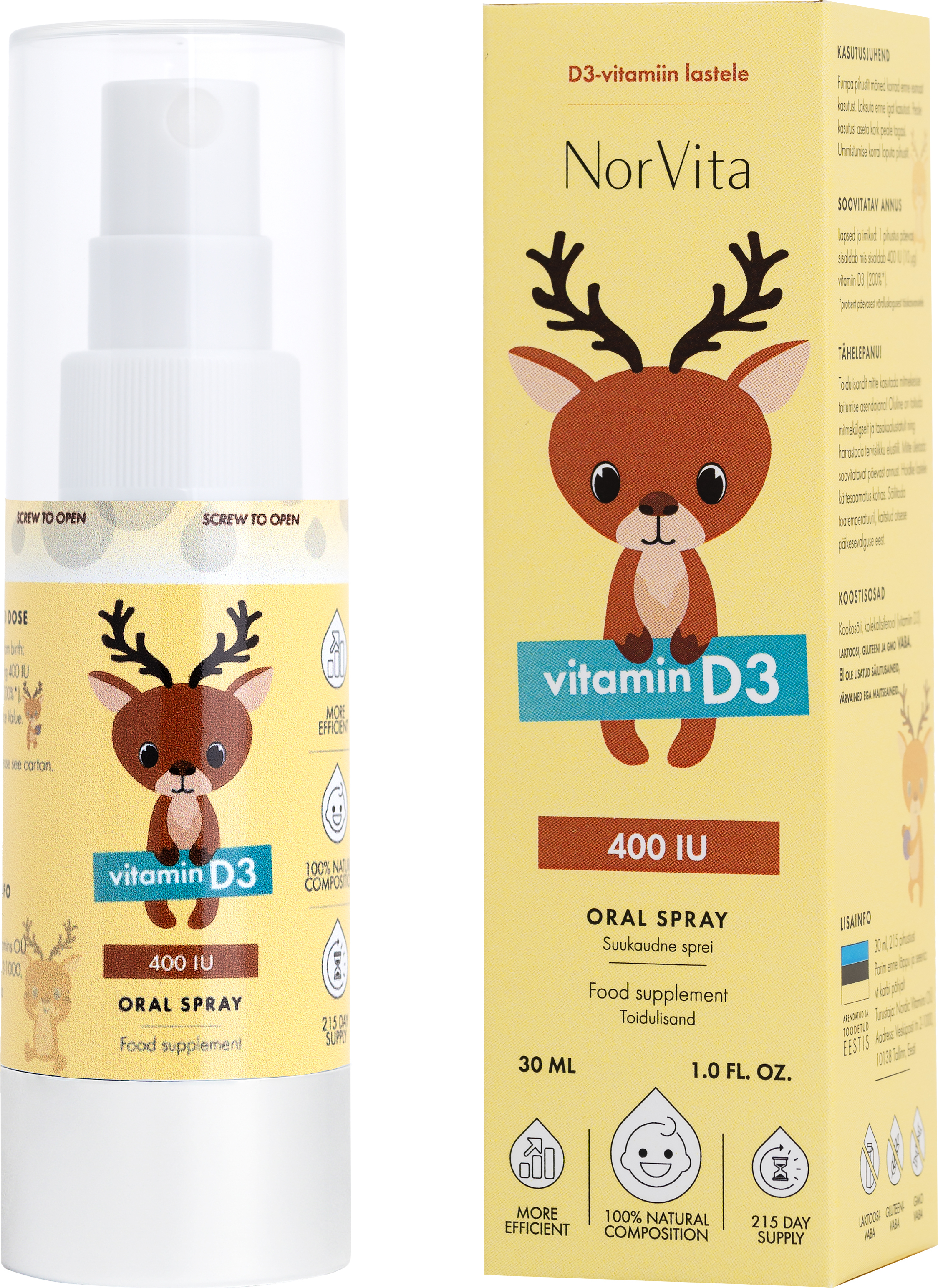 NorVita Vitamin D3 Spray für Kinder 400 IE PD3B-NOV-ENEE1