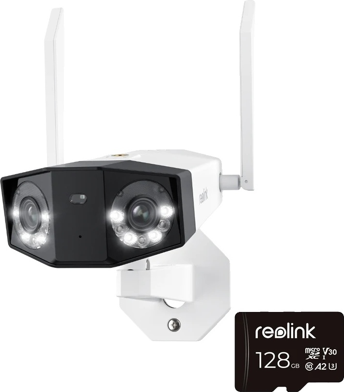 Kamera Reolink Duo 2 WiFi, vysoké rozlíšenie 8 Mpx, 180° uhol pohľadu, pevná ohnisková vzdialenosť, PAL, Duo 2 Wifi 128 GB pridať