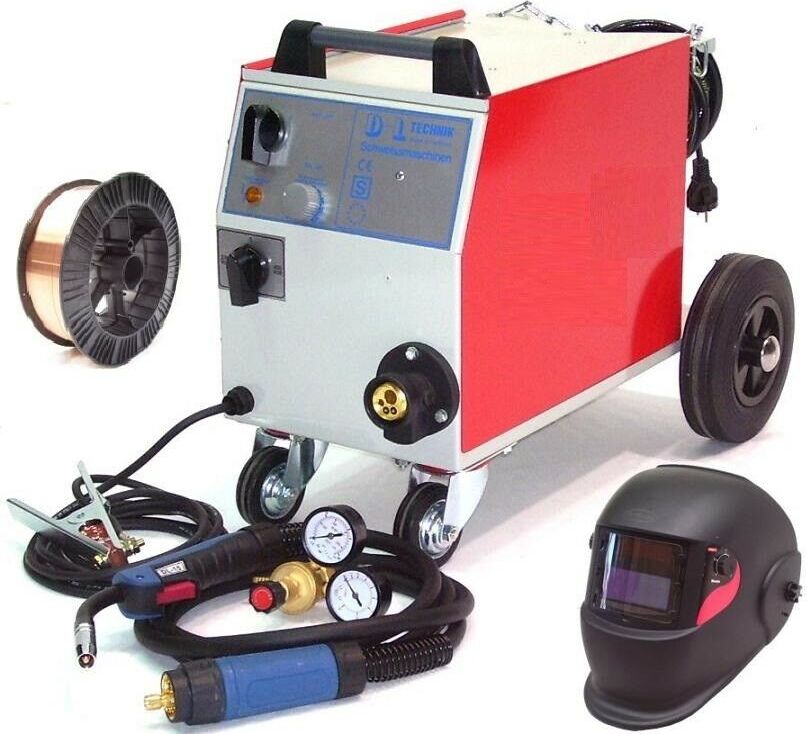 Apex Schutzgas Schweißgerät MIG 182/6 + Schweisshelm + 5kg Schweissdraht Zubehör