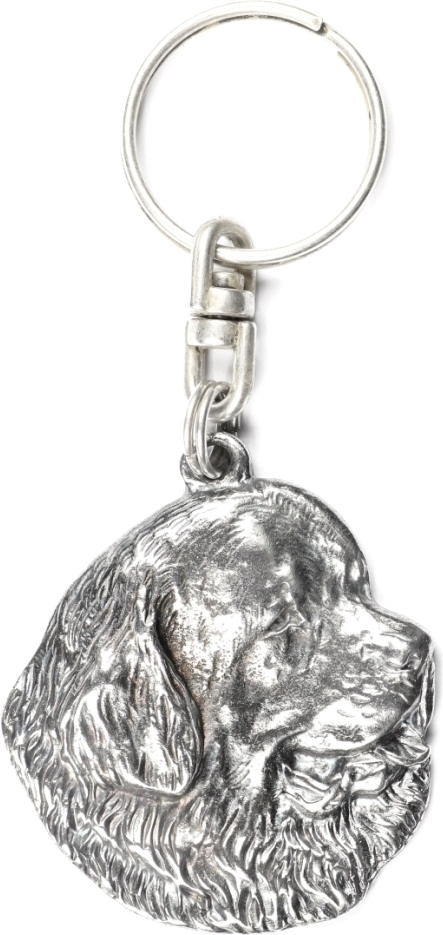 Neufundländer, Newfoundland - Versilberte Hund Anhänger, Handtasche Dekoration, Rucksack-Anhänger von Art-Dog Marke