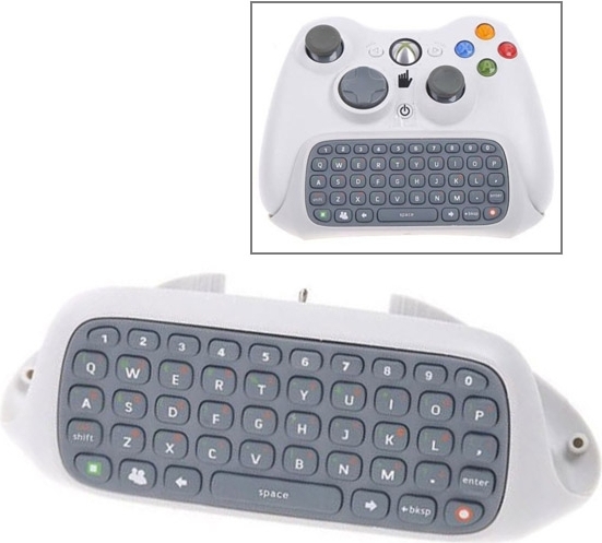 Alle Hersteller White Keyboard Chat Pad für Xbox 360 Games Controller